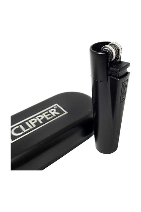 Clipper Çarklı Komple Metal Mat Siyah Çakmak py52msy