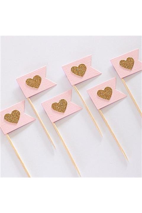 Colorofstory Pembe Kalpli Cupcake Çubuğu