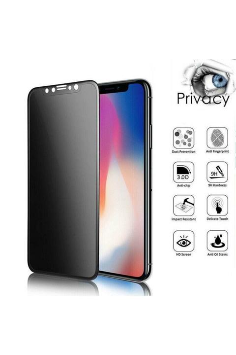 Telefon Aksesuarları Iphone 11 Pro Max Gizli Hayalet 5d 6d Tam Kaplayan Kırılmaz Cam ( Siyah )