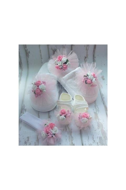 Azebu Süslü Lohusa Tacı Ve K Takımı Pembe