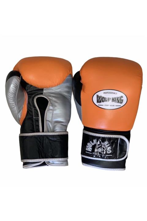 WolfKing Unisex Turuncu Deri Boks Eldiveni