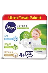 Sleepy Natural Bebek Bezi 4+ Numara Maxi Plus Ultra Fırsat Paketi 208 Adet