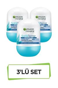 Garnier Mineral Saf&Temiz Roll-On Deodorant 3'lü Set 36005420351493