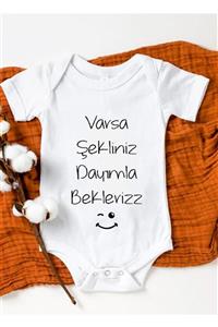 Limon Dayımla Bekleriz Baskılı Bebek Body Zıbın