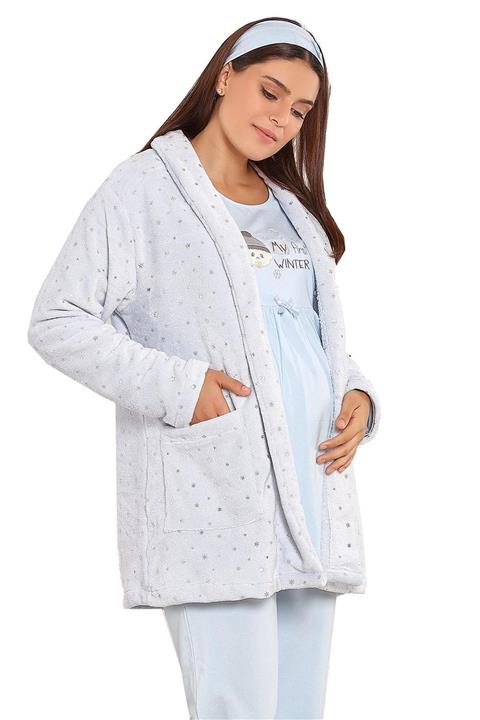 Işşıl 3802-kar Tanesi Lizözlü Hamile Pijama-loğusa Takım