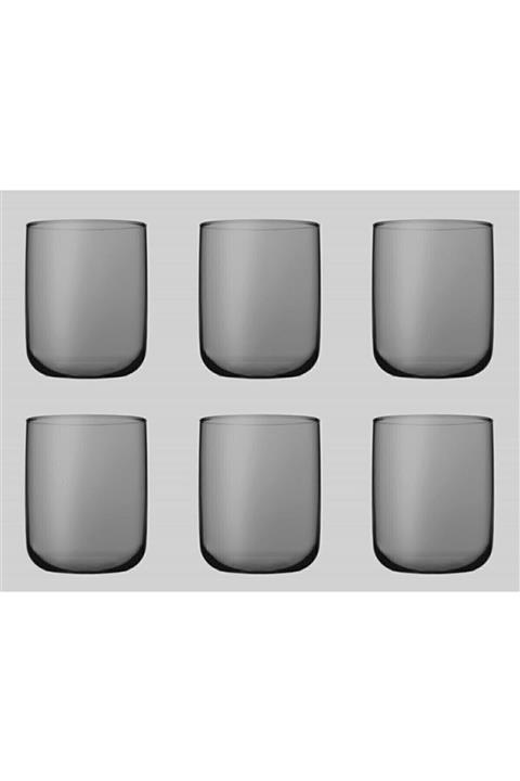 Paşabahçe 6'lı Kısa Iconic Gri Su-meşrubat Bardağı