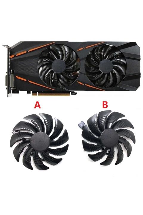 Everflow Gigabyte Için Gtx 1050 1060 1070 960 Rx 470 480 570 580 Grafik Kartı Soğutucu Fan