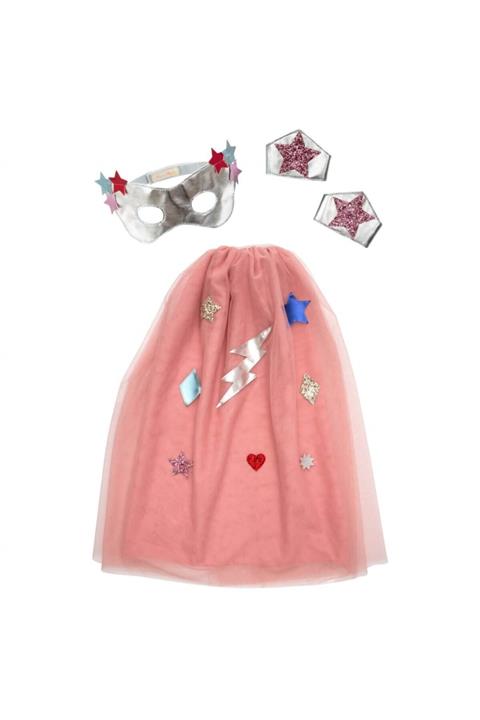 Meri Meri Kadın Pembe Super Kahraman Elbise Kiti