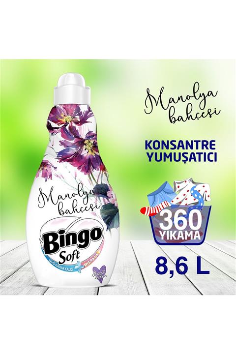 Bingo Soft Konsantre Çamaşır Yumuşatıcısı Manolya Bahçesi 1440 Ml Ekonomi Paketi 6'lı