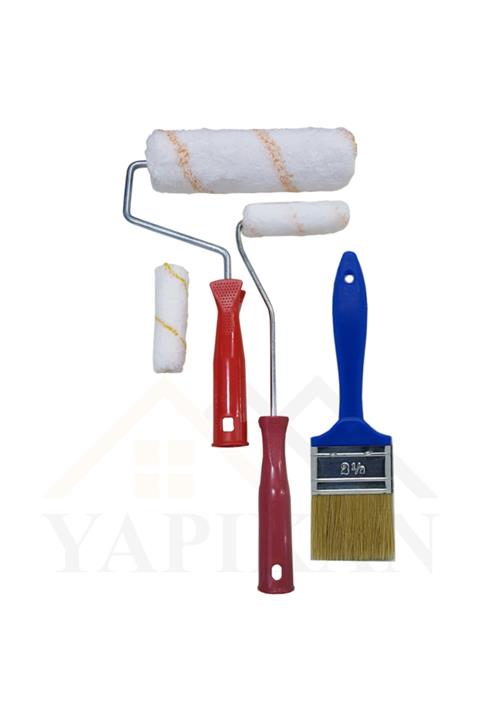 Yapıkan 4'lü Boyacı Seti Rulo Fırça Seti Badana Seti