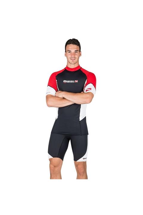 Mares Erkek Siyah Trilastic S-sleeve Dc Man Rash Guard
