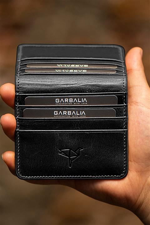 Garbalia Vintage Deri Kartlık & Para Portföy Siyah