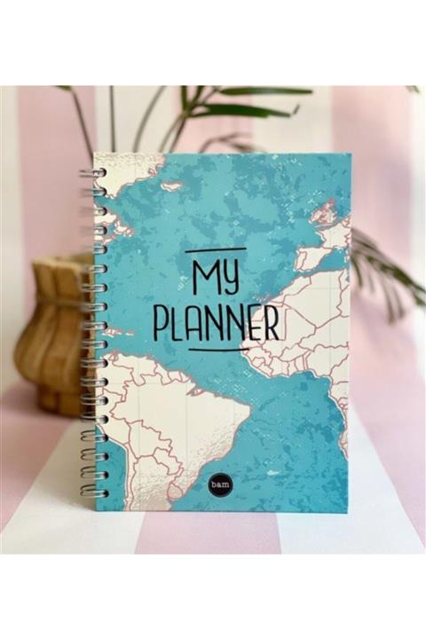 Mutlumu My Planner Yazılı Travel Tasarımlı Konuşan Spiralli Planlayıcı Ajanda