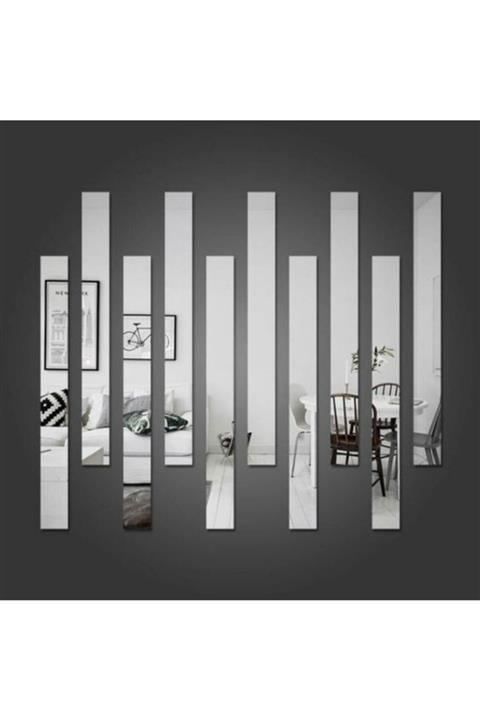 tino furniture Deluxe Dekoratif Ayna Konsol Duvar Aynası 70*10cm 10 Adet Ayna