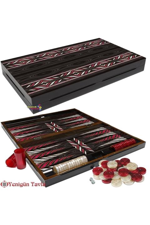 Miajima Siyah Sedef Büyük Boy Yenigün Trendy Tavla Takımı