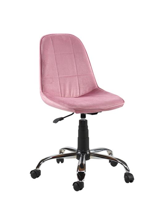 SANDİNO Nazlı - Pembe, Kumaş, Metal Ayaklı Ofis Çalışma Sandalyesi