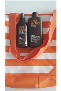 Piz Buin Allergy Sun Hassas Ciltler Spf 50 Ve Bronzluğu Uzatıcı Spf 15 150ml + Plaj Çantası