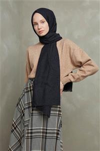 Freshscarfs Naturel Şal Siyah