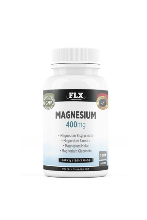 FLX Magnezyum Magnesium Bisglisinat Malat Taurat Glukonat 180 Tablet
