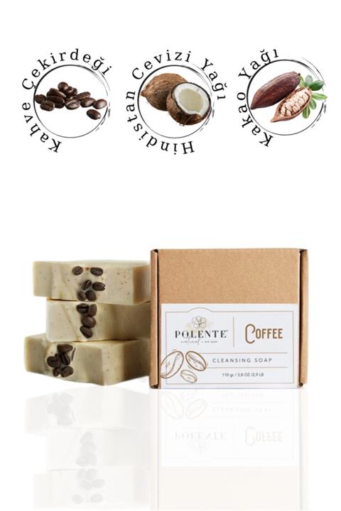 Polente Natural Kahveli Sabun Doğal Peeling Sabunu