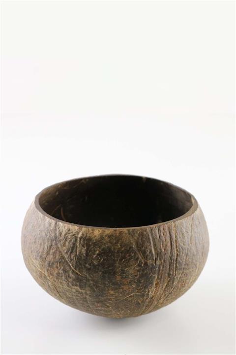 Kuru Yeşil El Yapımı Natural Hindistan Cevizi Kasesi Jumbo Boy - Coconut Bowl Rough