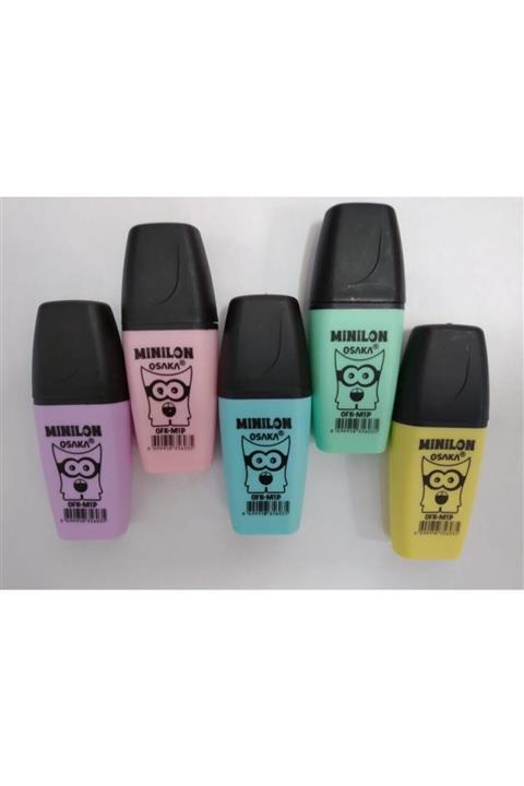 Osaka 5 Renk Pastel Fosforlu Kalem Mini F.k