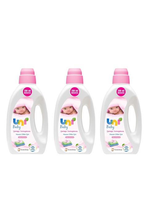 Uni Baby Çamaşır Yumuşatıcı 1800ml Hassas Ciltler Için (pembe) - 3 Adet