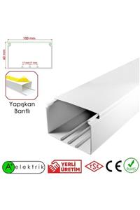 A Plus Elektrik 100x60 Mm Beyaz Yapışkan Bantlı Kablo Kanalı