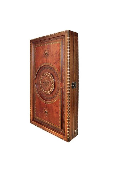 Helena Wood Art Genıus Gül Oymalı Tavla Büyük 52*30*8,5 cm