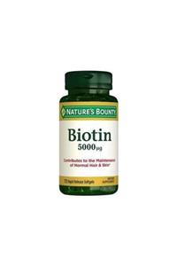 Nature's Bounty Biotin 5000 mg 72 Kapsül