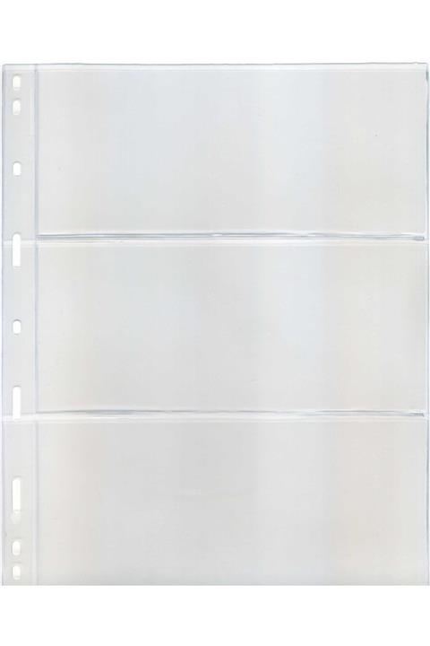 Koleksiyon Market  Teksöz Kağıt Para Sayfası Üç Bölmeli Şeffaf - 10 Adetlik Paket