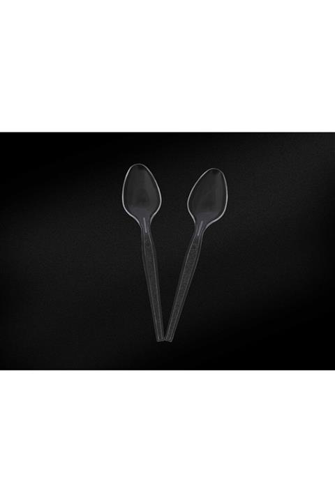 Kristal Şeffaf Plastik Kaşık 100 Adet