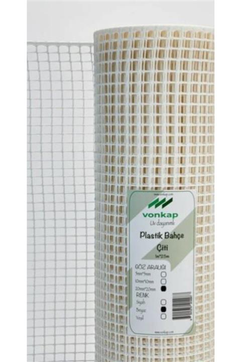 Vonkap Plastik Dekoratif Bahçe Çiti Beyaz 1mt*5mt