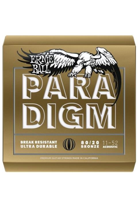 Ernie Ball Ernıe Ball P02088 Paradigm Medium Light 80/20 Bronz 11-52 Akustik Gitar Tel Seti