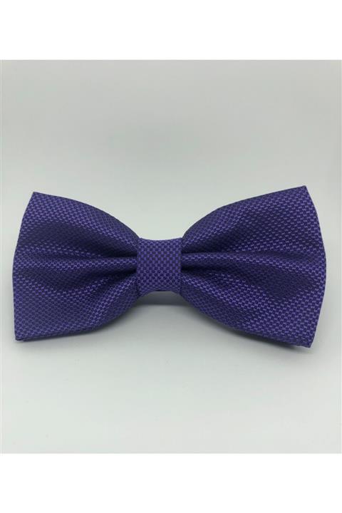 CRWAT ® Mor / Kuşgözü Kumaş Papyon - Mendilli