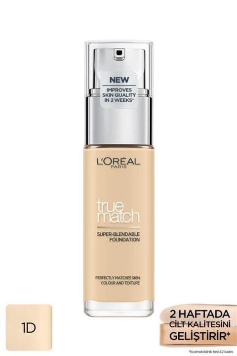 L'Oreal Paris L'oréal Paris True Match Bakım Yapan Fondöten 1d Golden Ivory