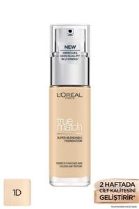 L'Oreal Paris L'oréal Paris True Match Bakım Yapan Fondöten 1d Golden Ivory