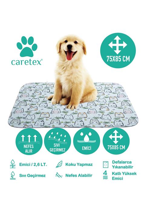 Abso 4 Katlı Yıkanabilir Emici Kedi | Köpek Pedi Baskılı ( 75 X 85 Cm. )