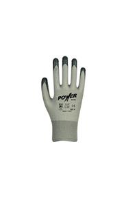 POWER Gri Nitril 1/4 Kaplı Polyester Iş Eldiveni No:10 (10 Adet)