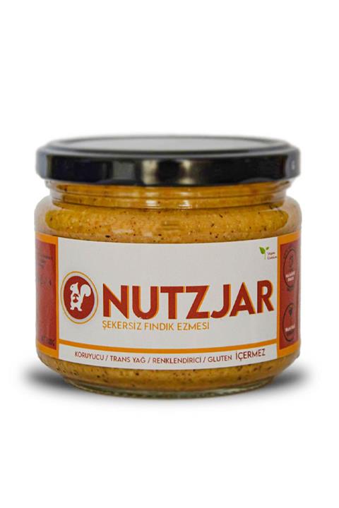 Nutzjar Parçacıklı Şekersiz Fındık Ezmesi 300g