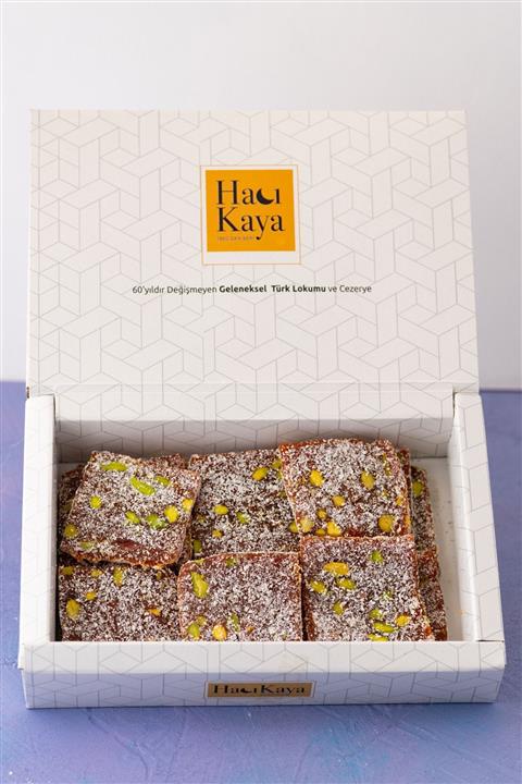 hacı kaya butik helvacısı Antep Fıstıklı Yaprak Cezerye (500gr)