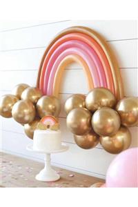 Le Mabelle Gold Makaron Gökkuşağı Balon Set