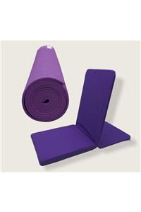 REMEGE Mor Meditasyon Sandalyesi + 1,0 Cm Mor Yoga Matı - Ikili Set
