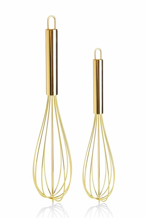 Kitchen Life 2'li Gold Çırpıcı Seti - (yaylı Çırpıcı Ve Çırpıcı Seti)