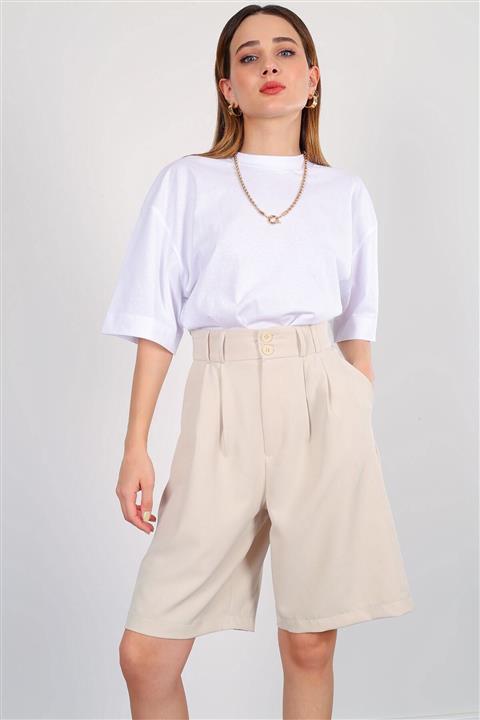 FACETTE Bej Kadın 20212119822 Şort