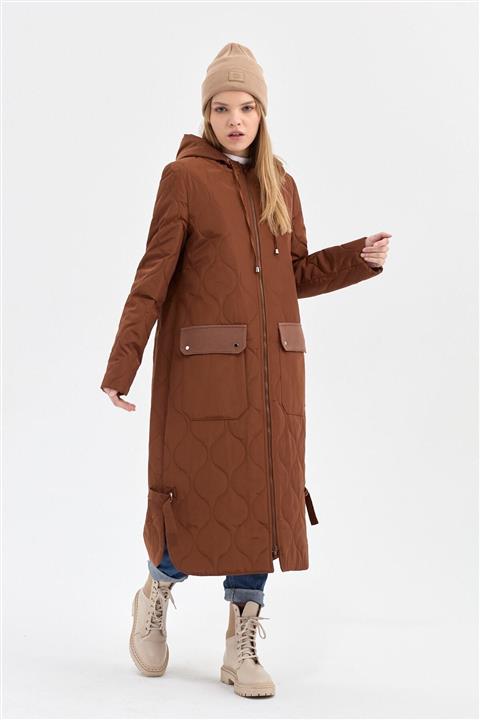 Nihan Su Damlası Kapitone Kaban Kahve