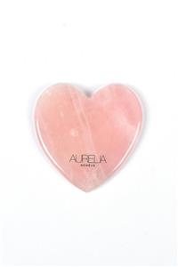 Aurelia Genève Flat Heart – Rose Quartz - Yassı Kalp Şekilli gua sha Taşı - Pembe Kuvars