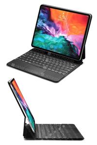 AktarMobile Ipad Pro 11 2021 3. Nesil Uyumlu Klavye Kablosuz Klavyeli Kılıf Touch Pad Bluetooth Magic Keyboard