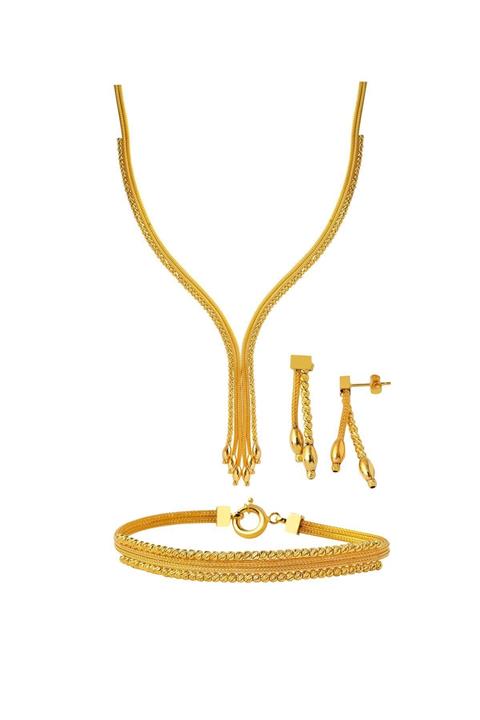 Bilezikci Örgü Zincir Top Altınlı Takı Seti