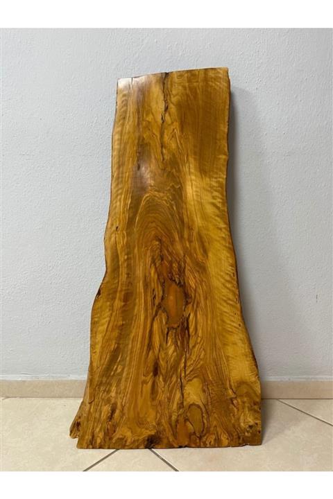 Snc Wood Dekoratif Doğal Vernikli Çok Amaçlı Zeytin Ağacı Tahtası Masa Sehpa Orta Sehpa